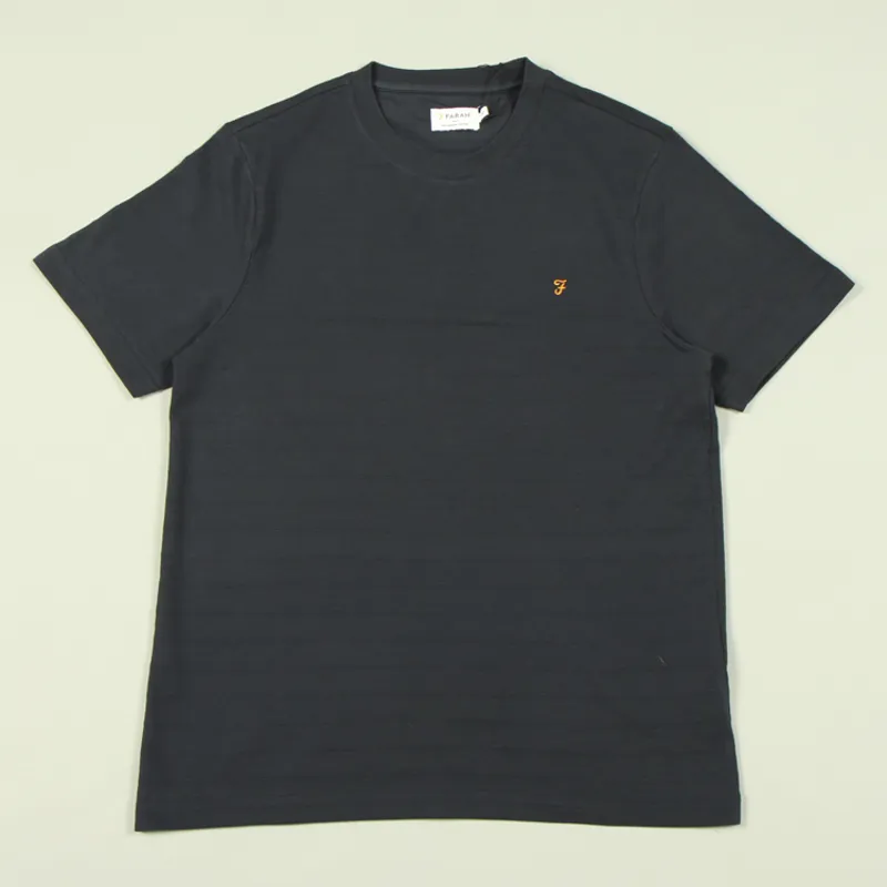 Farah Buster Pique Stripe T-Shirt - True Navy
